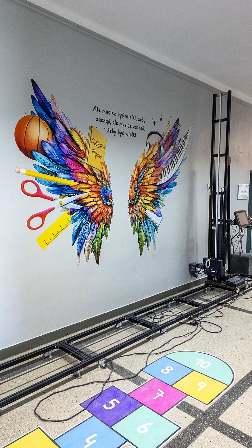 Druk ścienny Popów – realizacja GZSP Popów 3