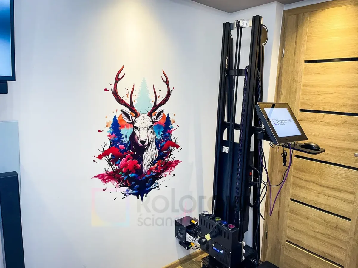 Druk ścienny Częstochowa – realizacja Jeleń