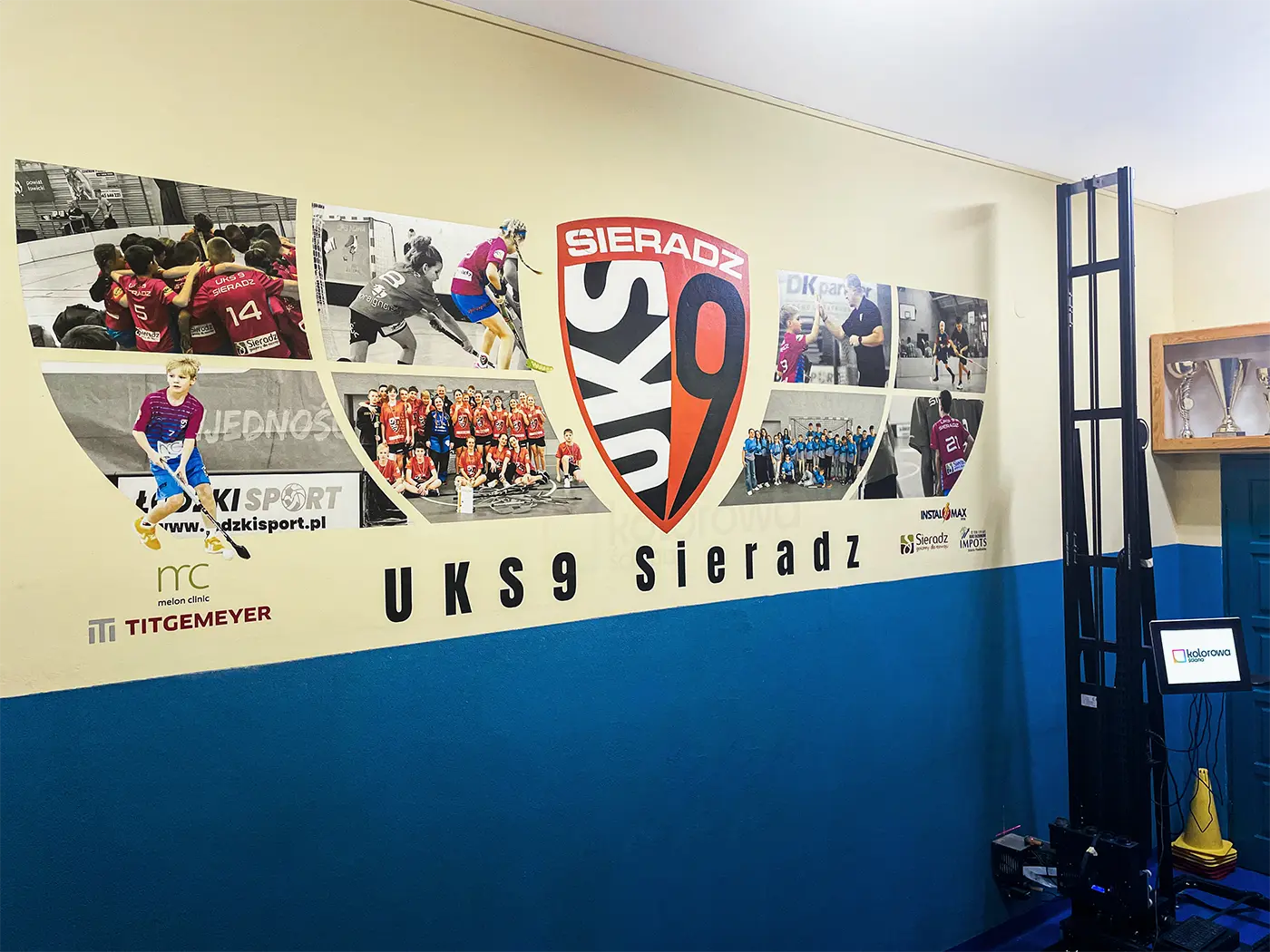 UKS 9 Sieradz - nadruk ścienny