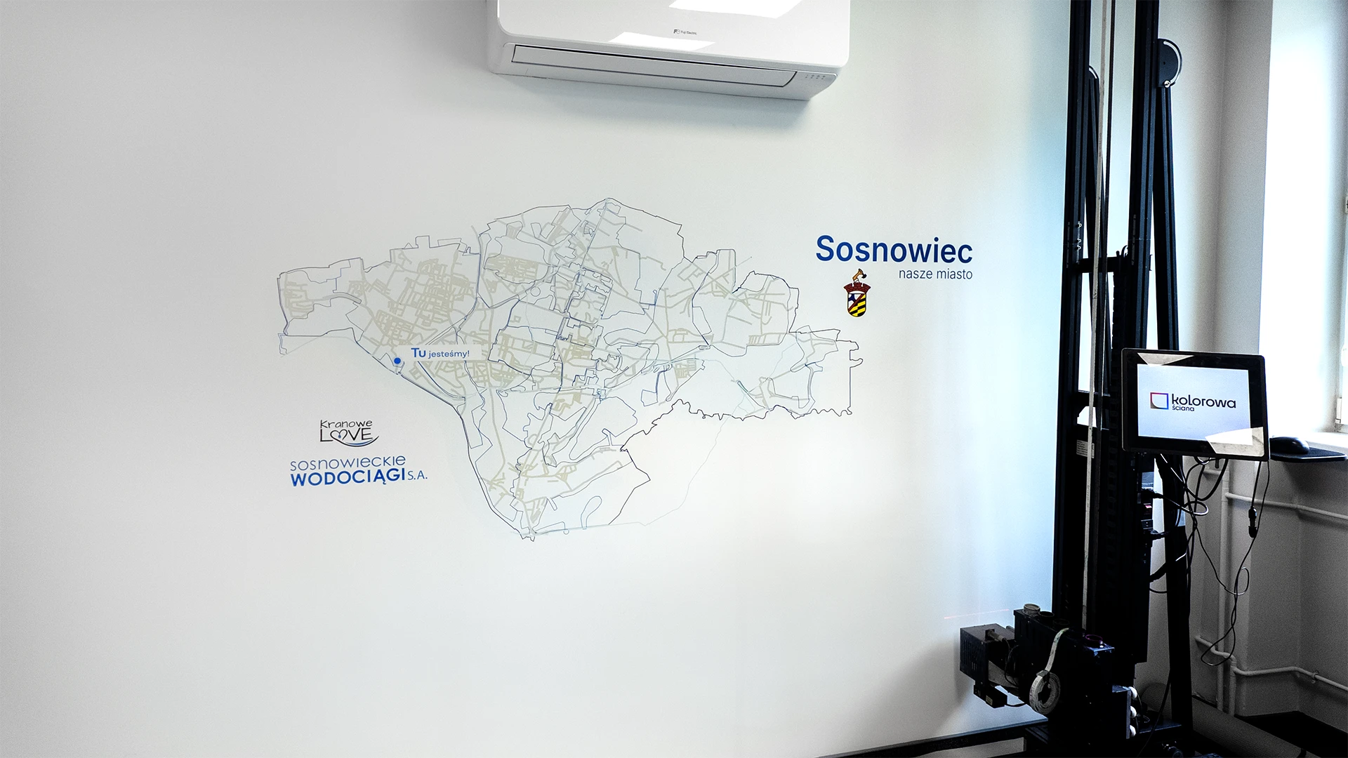 Druk ścienny Sosnowiec – realizacja Sosnowieckie Wodociągi S.A. 3