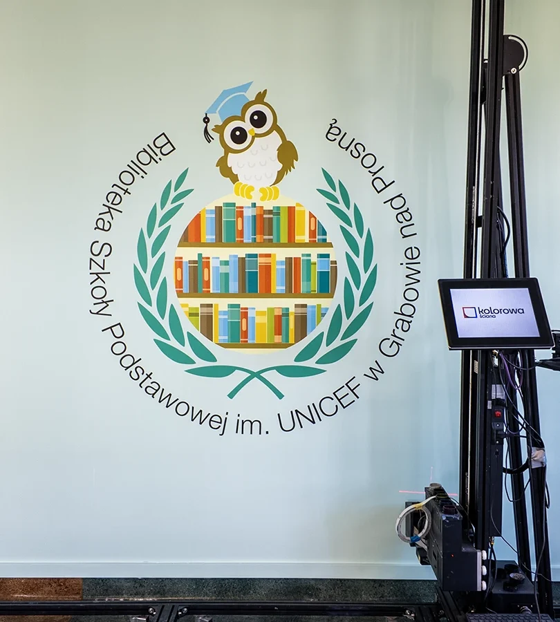 Druk ścienny Grabów nad Prosną – realizacja Szkoła im. UNICEF – Grabów nad Prosną