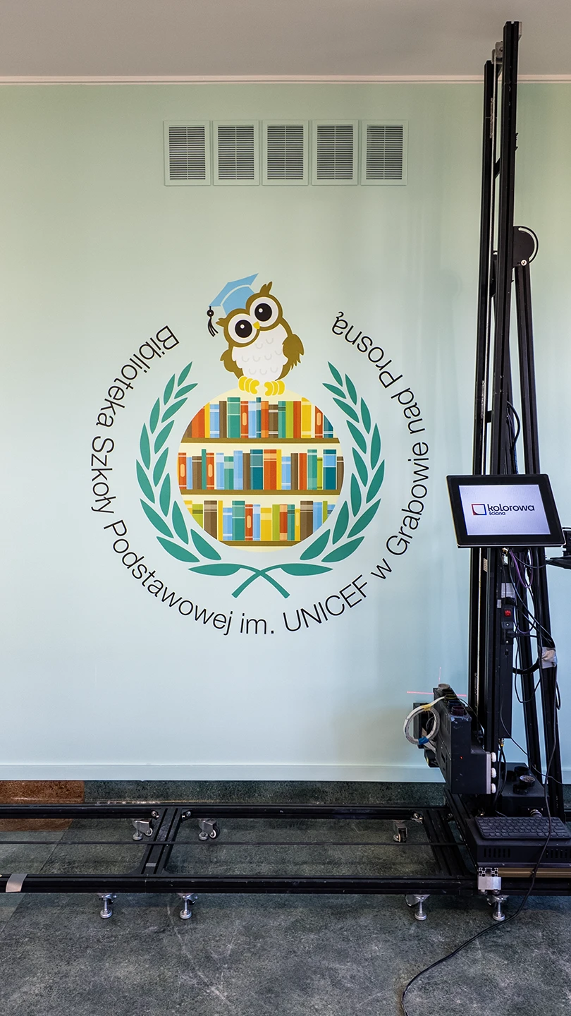 Druk ścienny Grabów nad Prosną – realizacja Szkoła im. UNICEF – Grabów nad Prosną