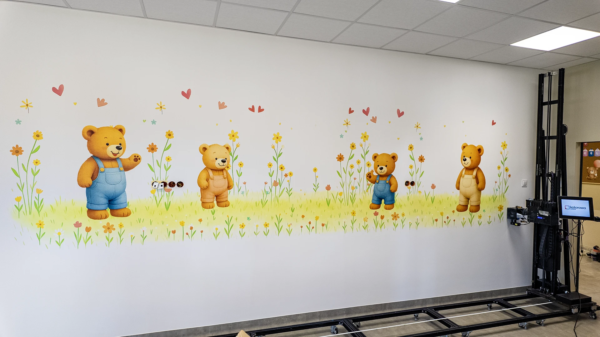 Druk ścienny Chotów – realizacja Przedszkole w Chotowie