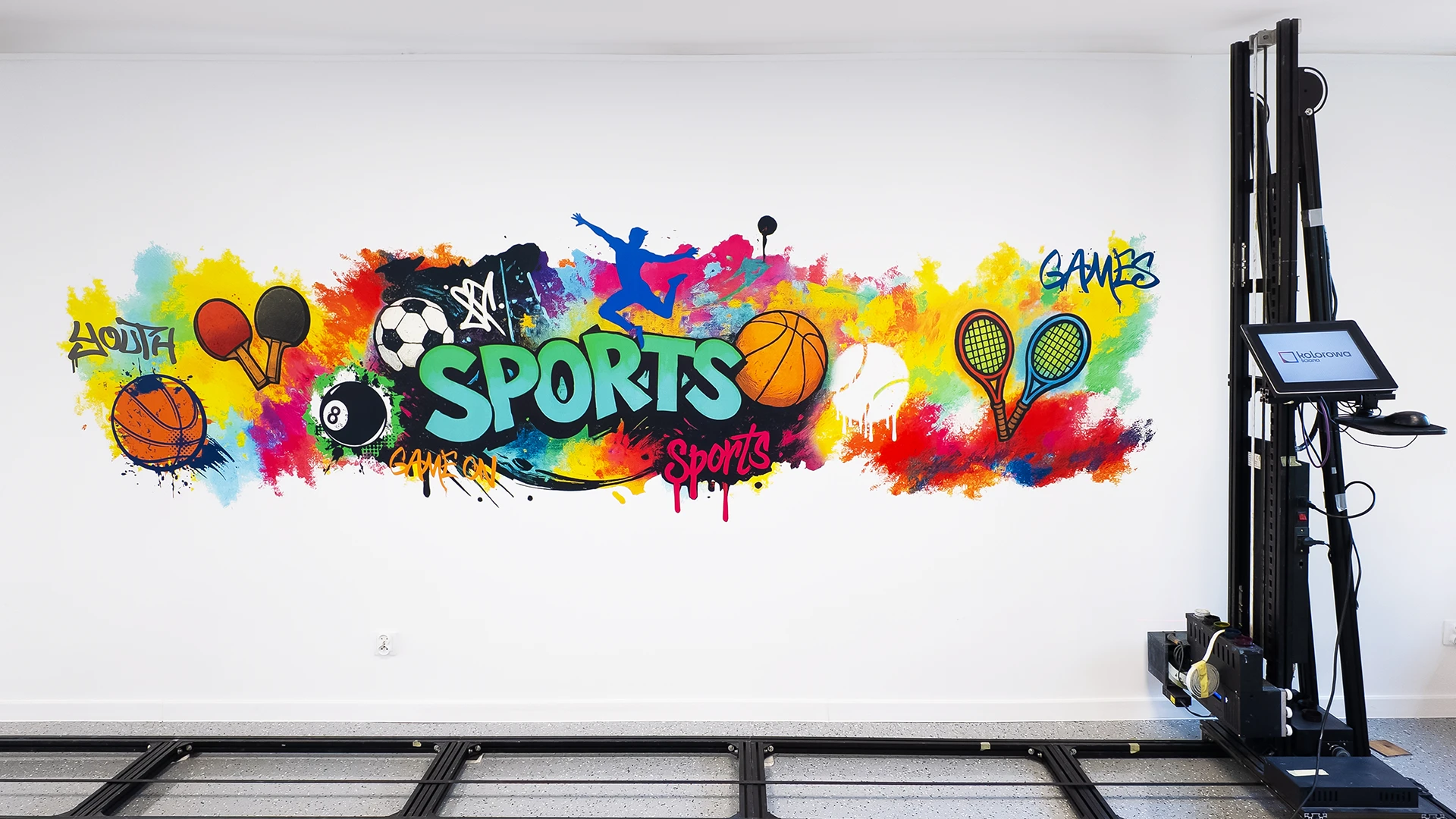 Druk ścienny Częstochowa – realizacja Bursa Miejska w Częstochowie