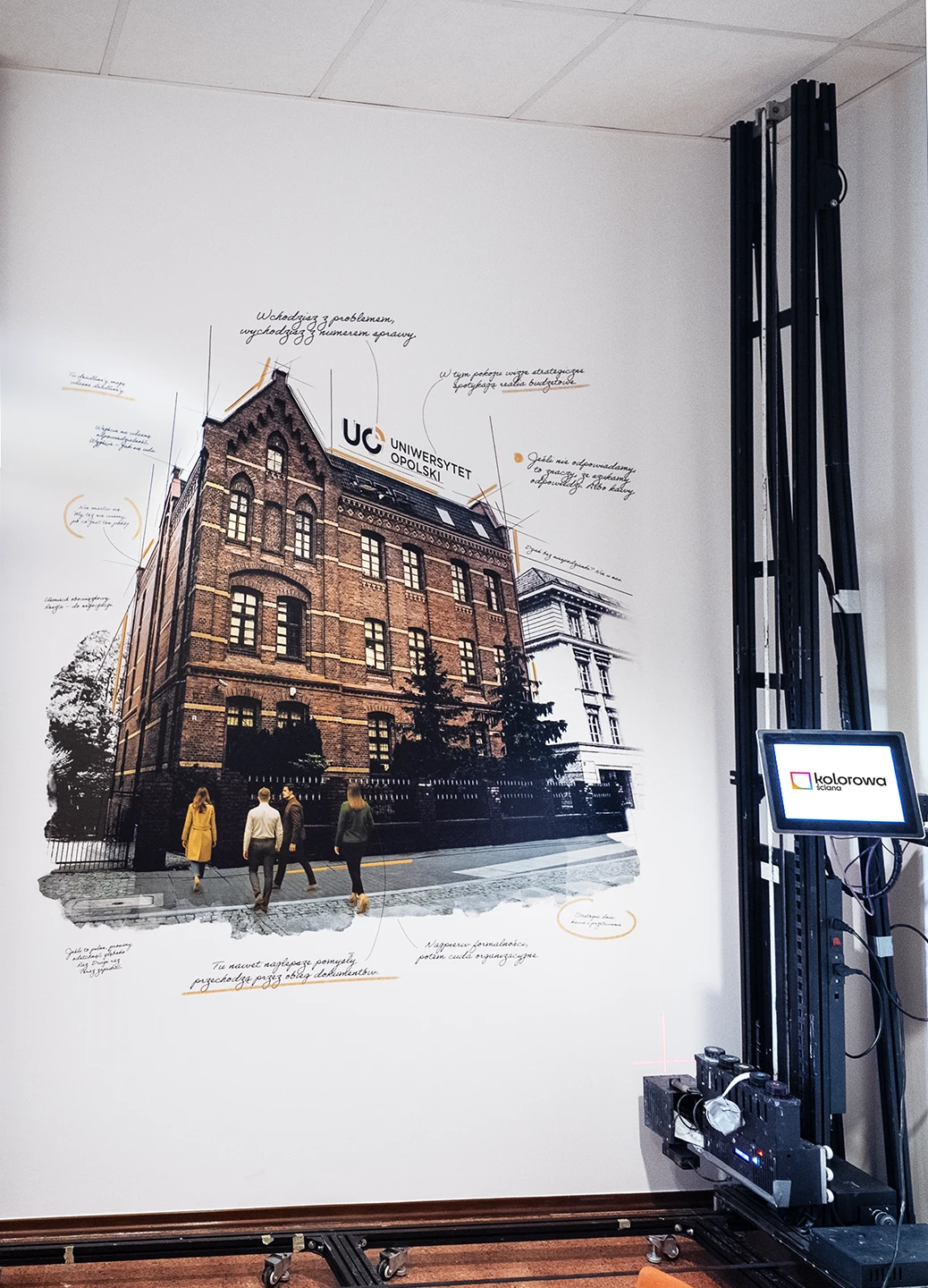 Druk ścienny Opole – realizacja Uniwersytet Opolski 1