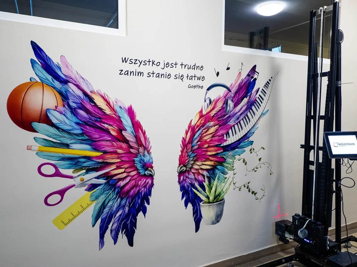 Druk ścienny Osiek – realizacja Szkoła w Osieku