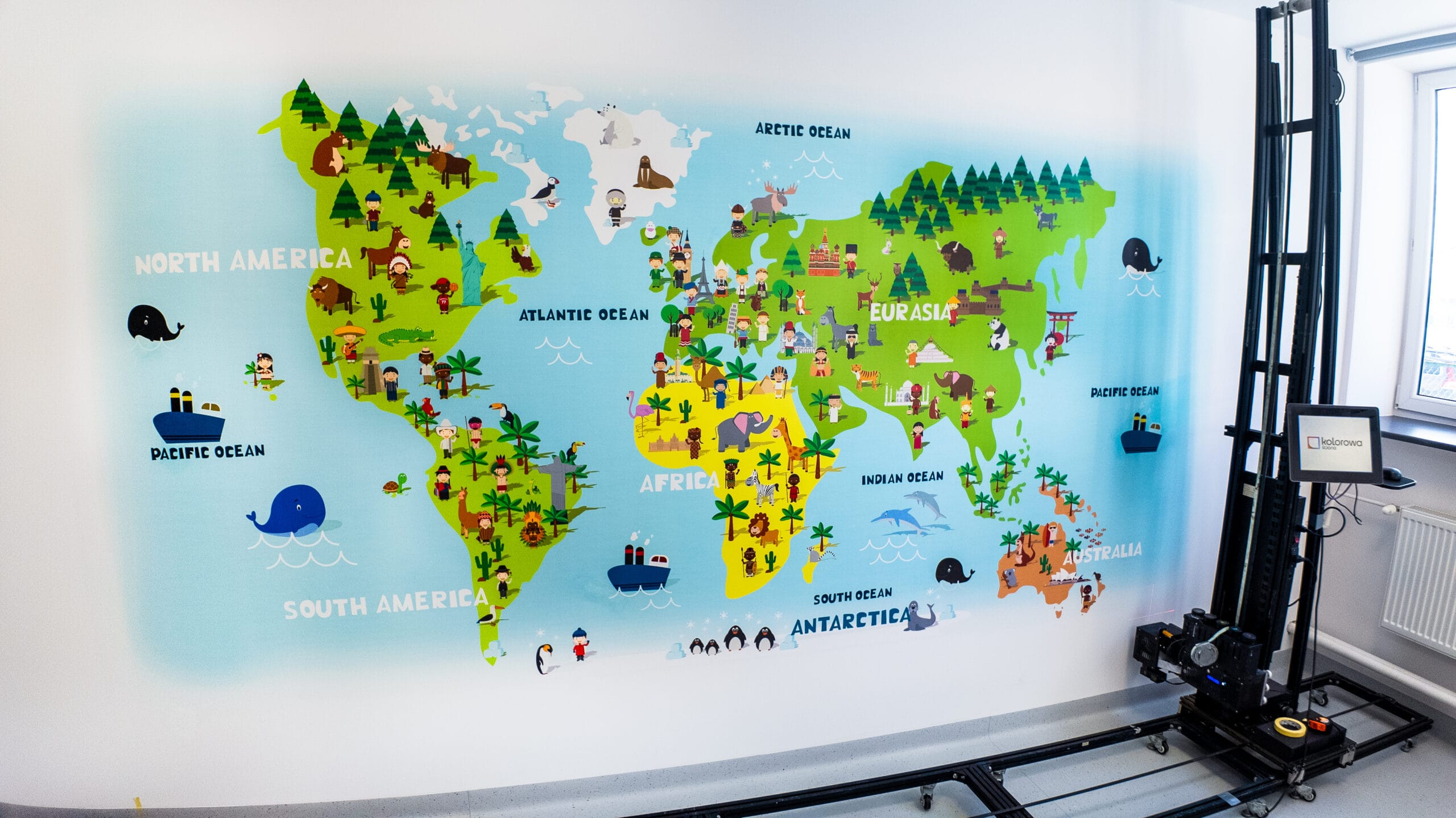 Druk ścienny Łódź – realizacja Gabinet ORTOPRO 1