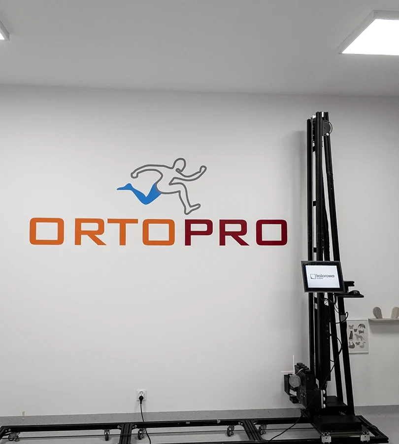 Druk ścienny Łódź – realizacja Gabinet Ortopro 2