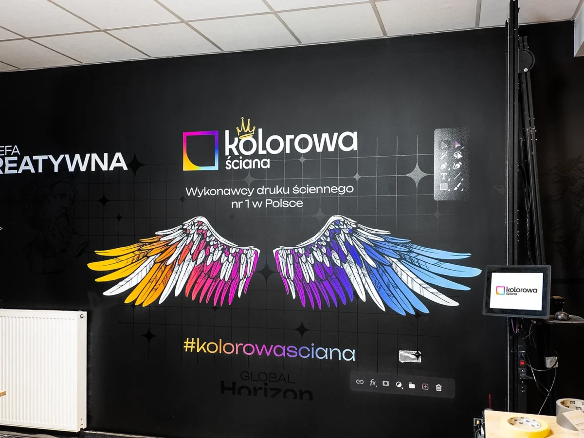 Druk ścienny Nasze biuro ;) – realizacja Kolorowa Ściana – Biuro