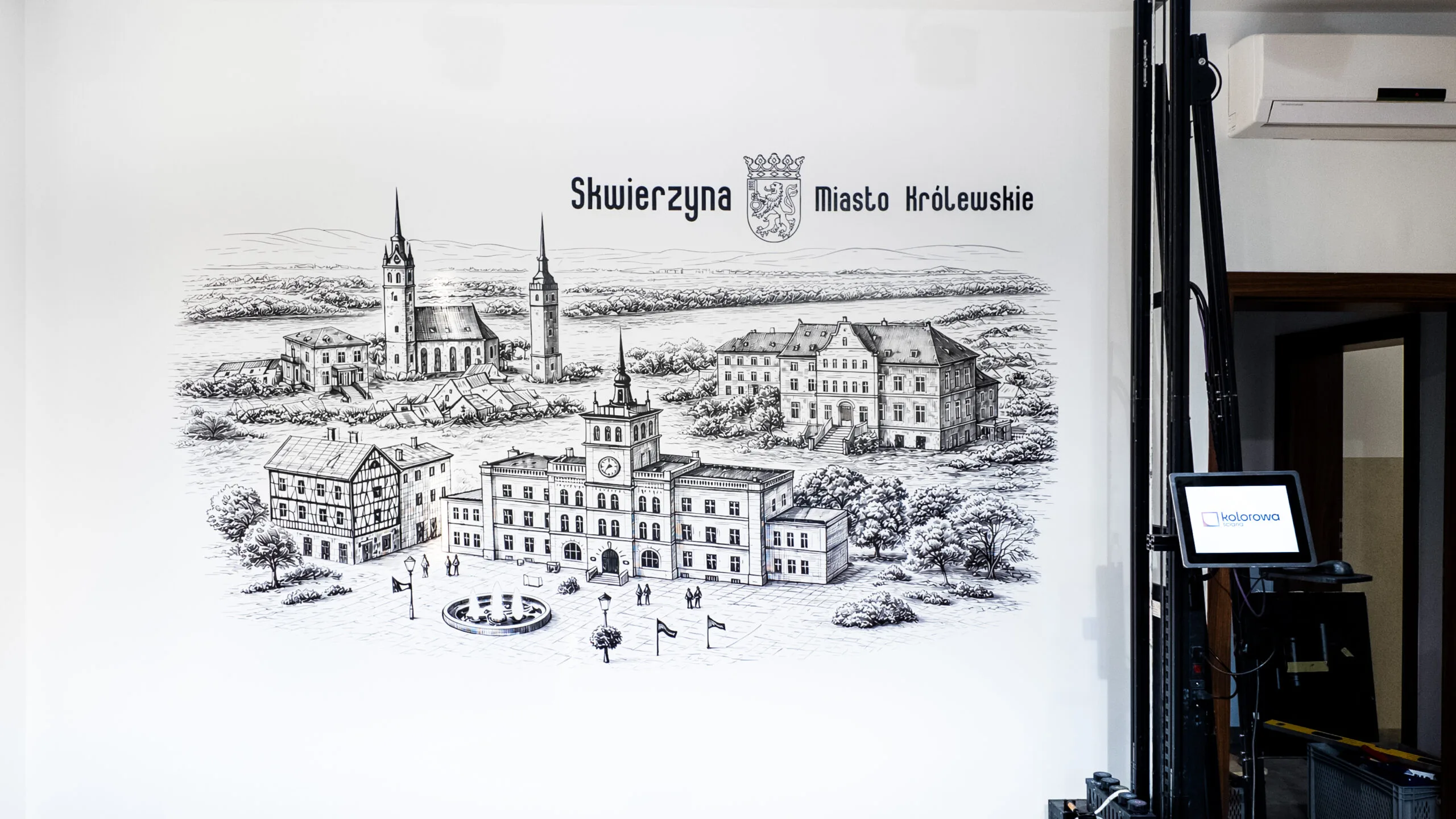 Druk ścienny Skwierzyna – realizacja Urząd miasta w Skwierzynie