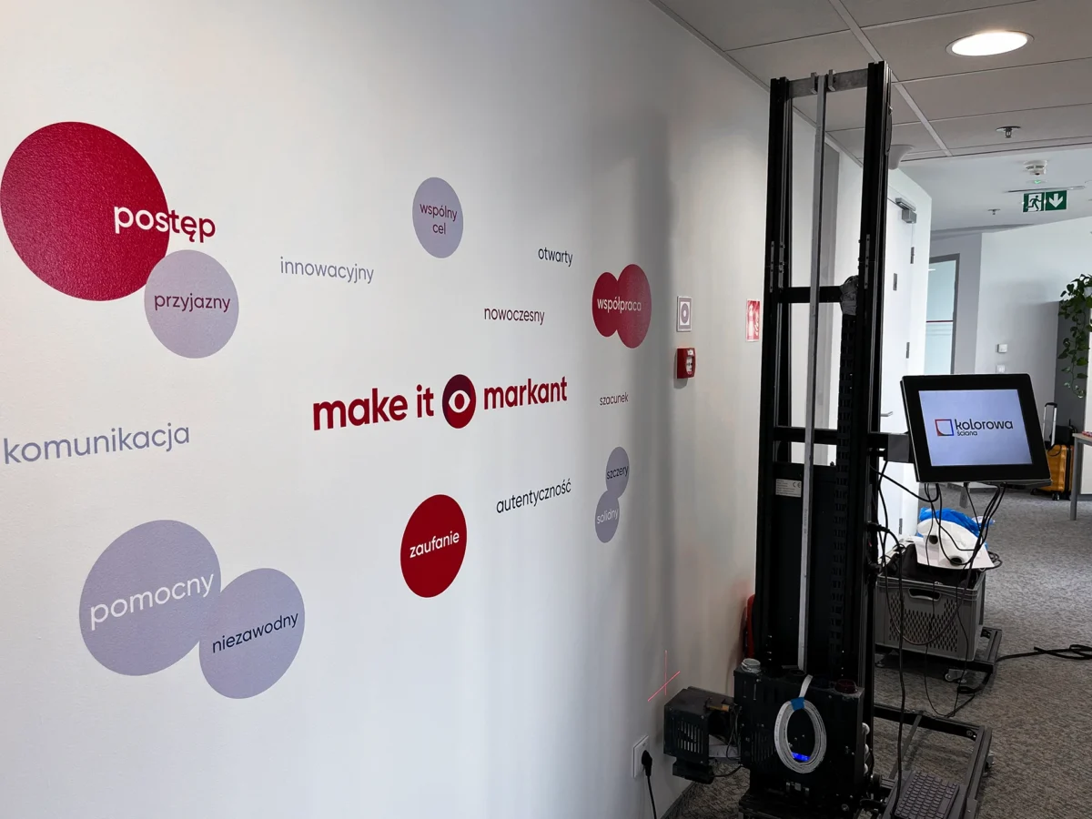 Druk ścienny Warszawa – realizacja Markant