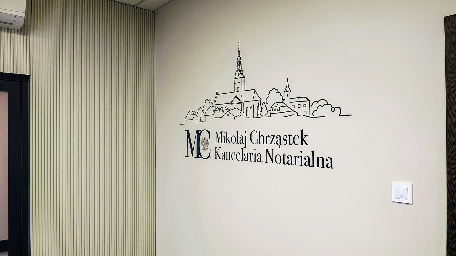 Druk ścienny Kłobuck – realizacja Kancelaria Notarialna w Kłobucku – 2